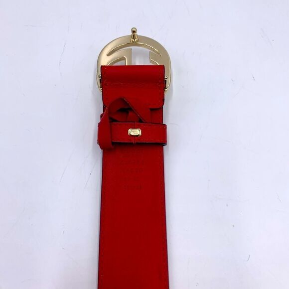 Authentic Gucci Double G Red Leather Belt Preloved main image 10